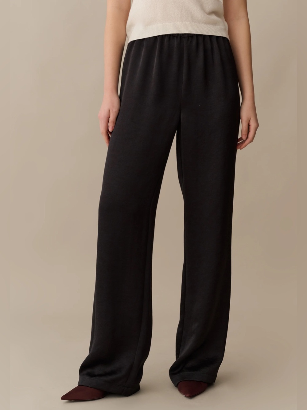 Few Moda Caara Kaila Everyday Wide-Leg Pull-On Pants in Black